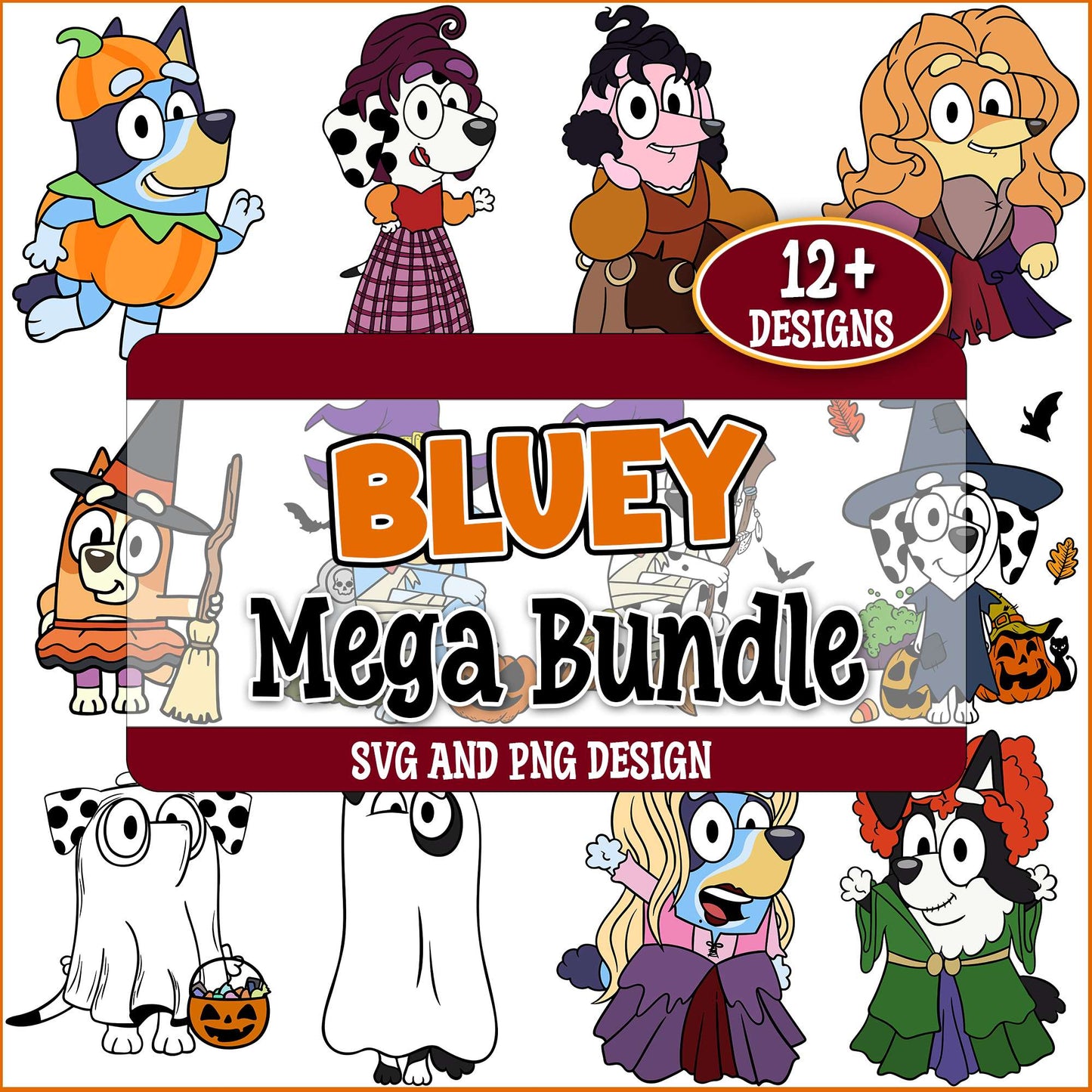 Bluey halloween set svg bundle