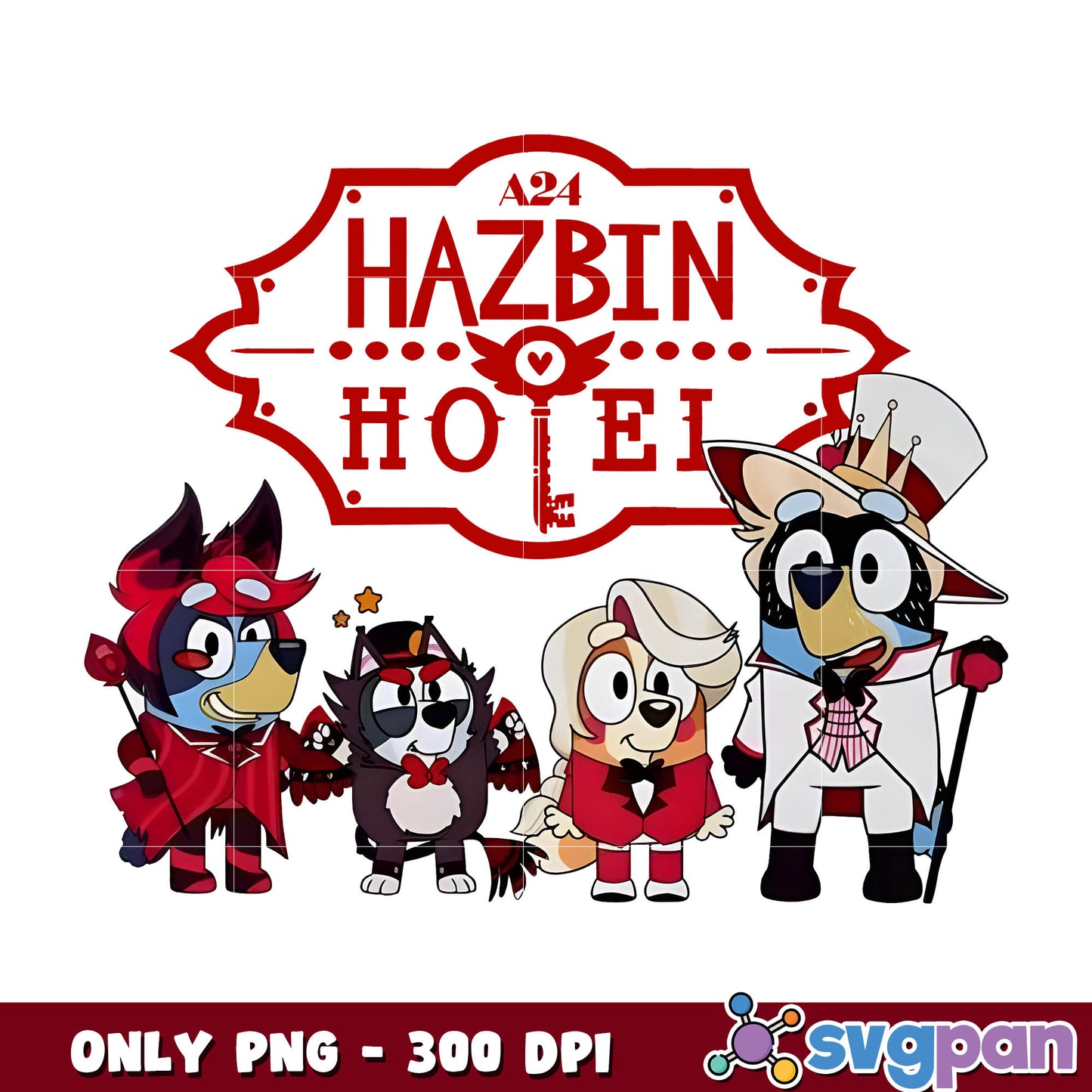 Bluey hazbin hotel cartoon png