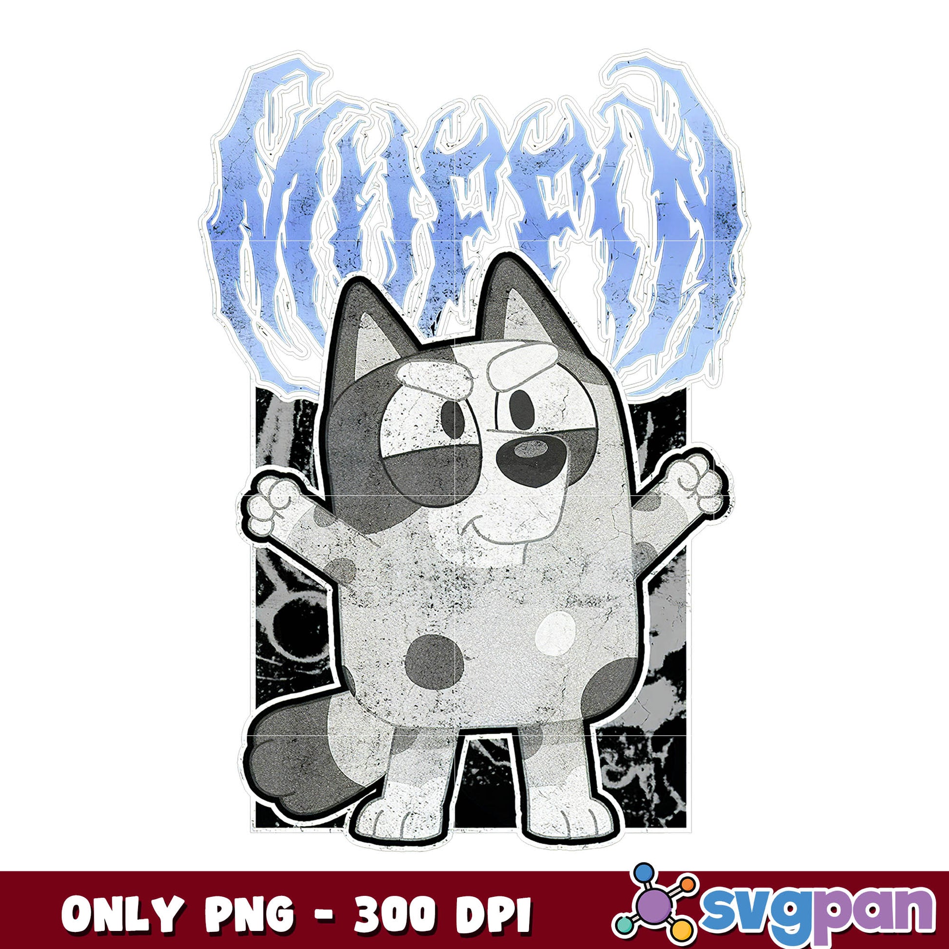 Bluey horror muffin cartoon png