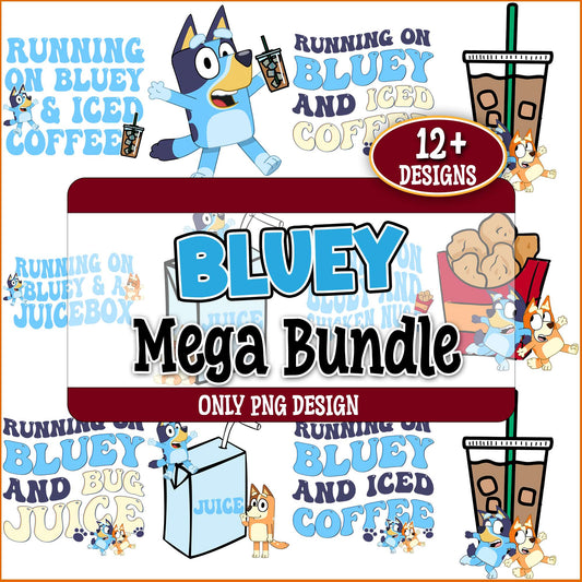 Bluey ice drinks png bundle