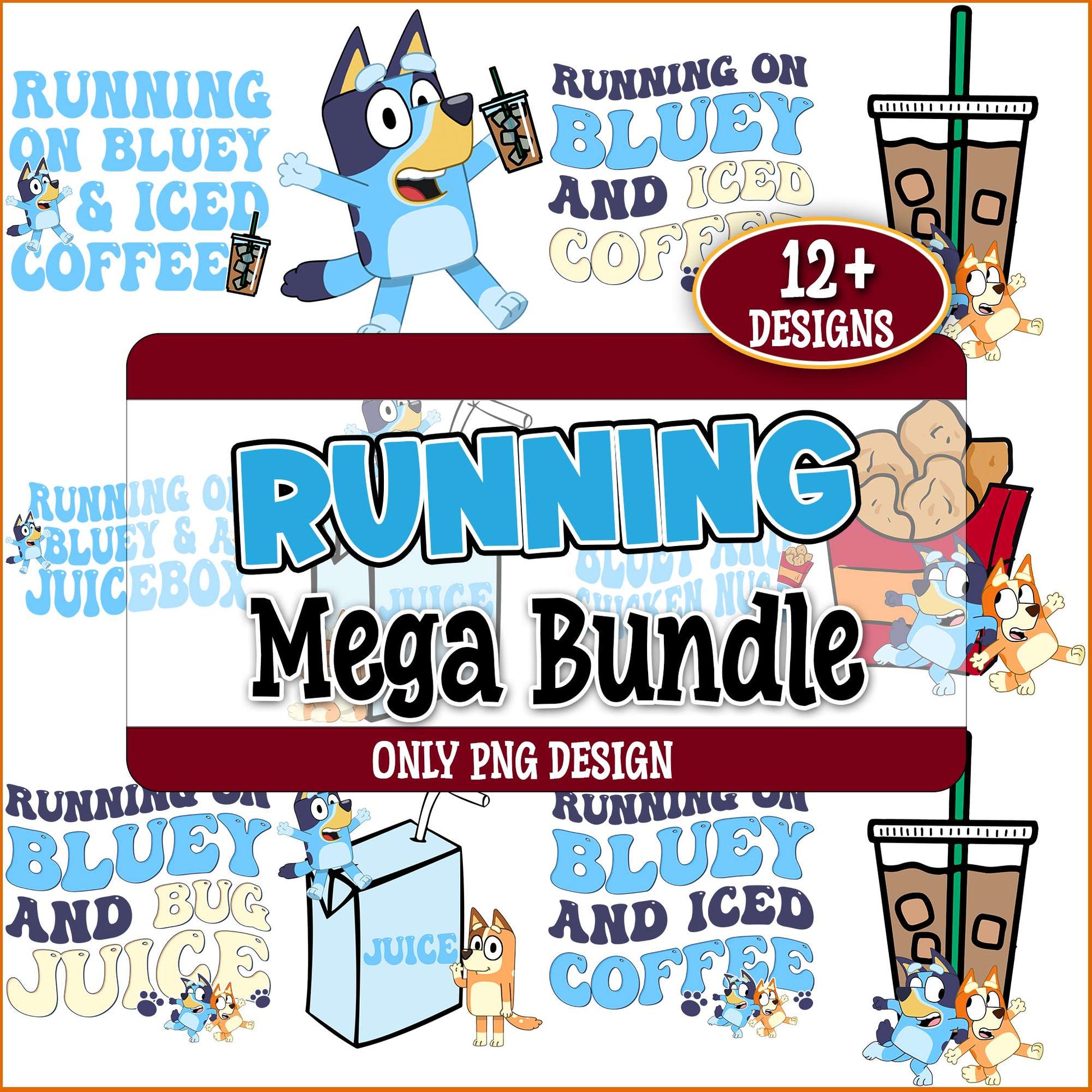 Bluey ice juice png bundle