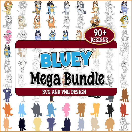 Bluey implicit design svg bundle
