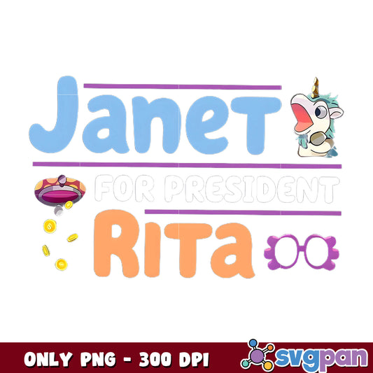 Bluey dog jannet rita png