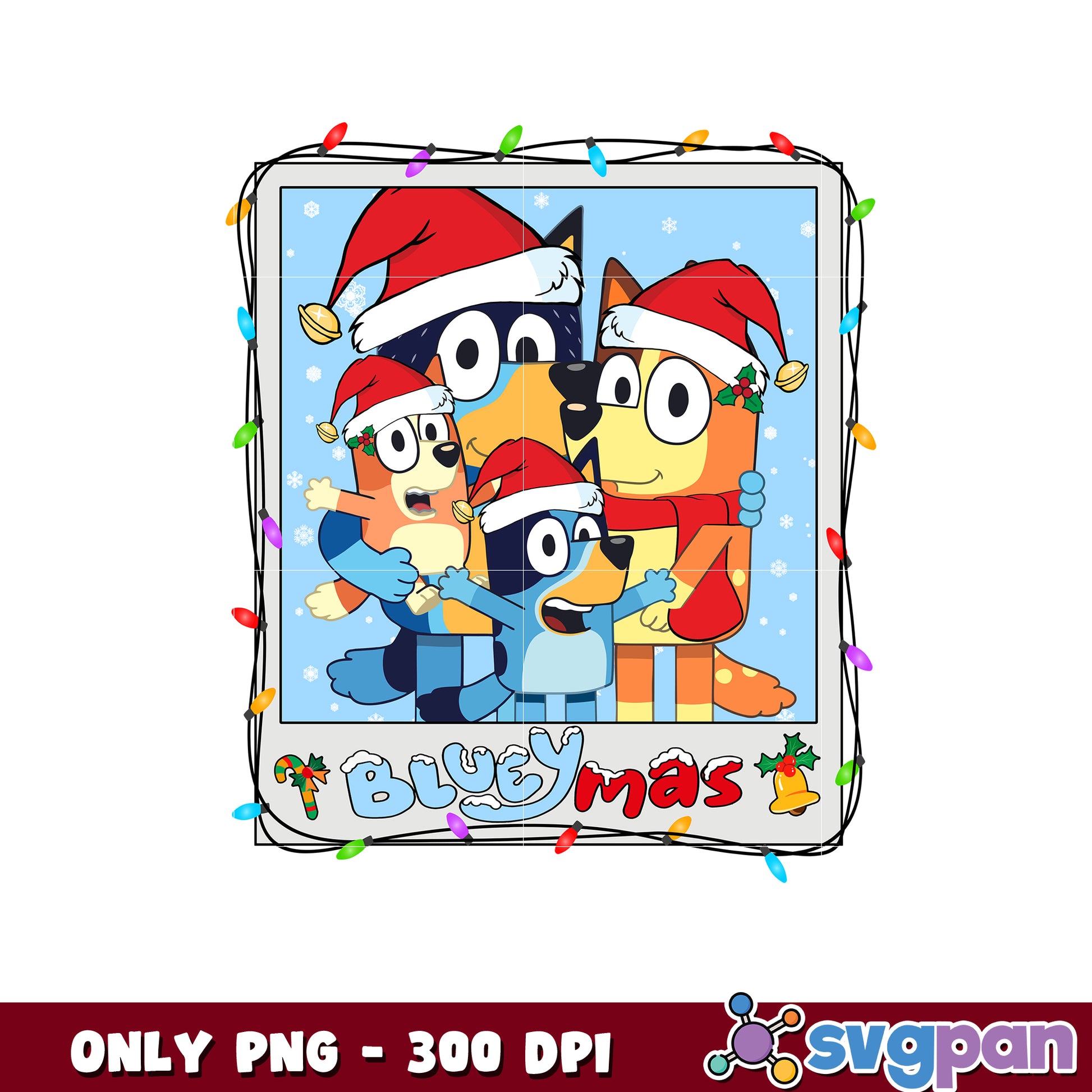 Bluey mas family christmas png