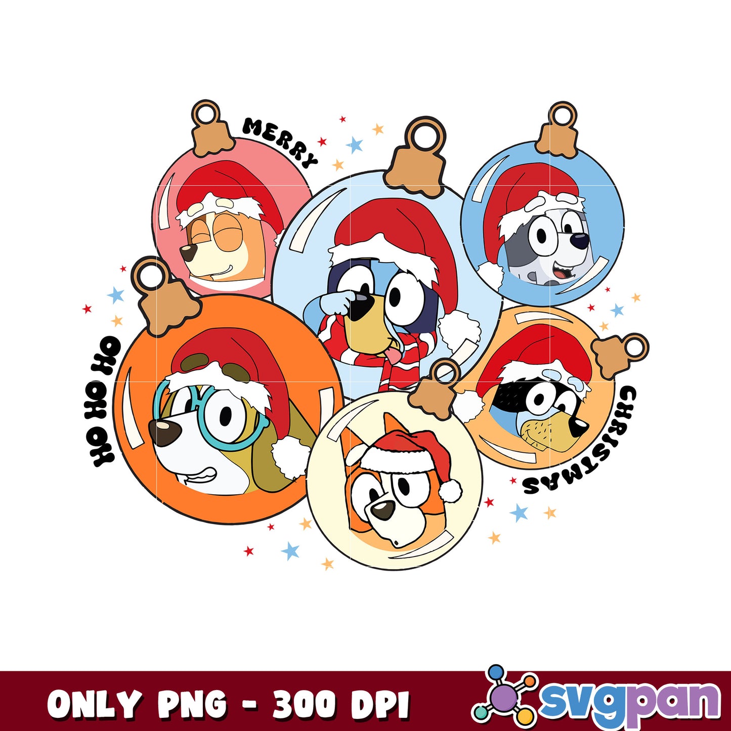 Bluey merry christmas ho ho ho png, santa christmas png, bluey png