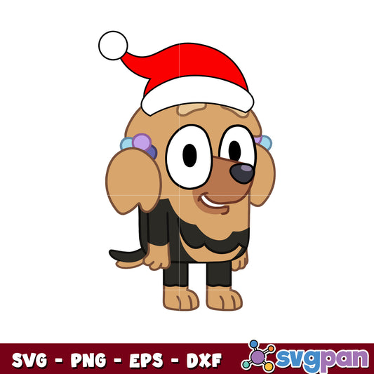 Bluey missy christmas hat svg, christmas svg, bluey svg