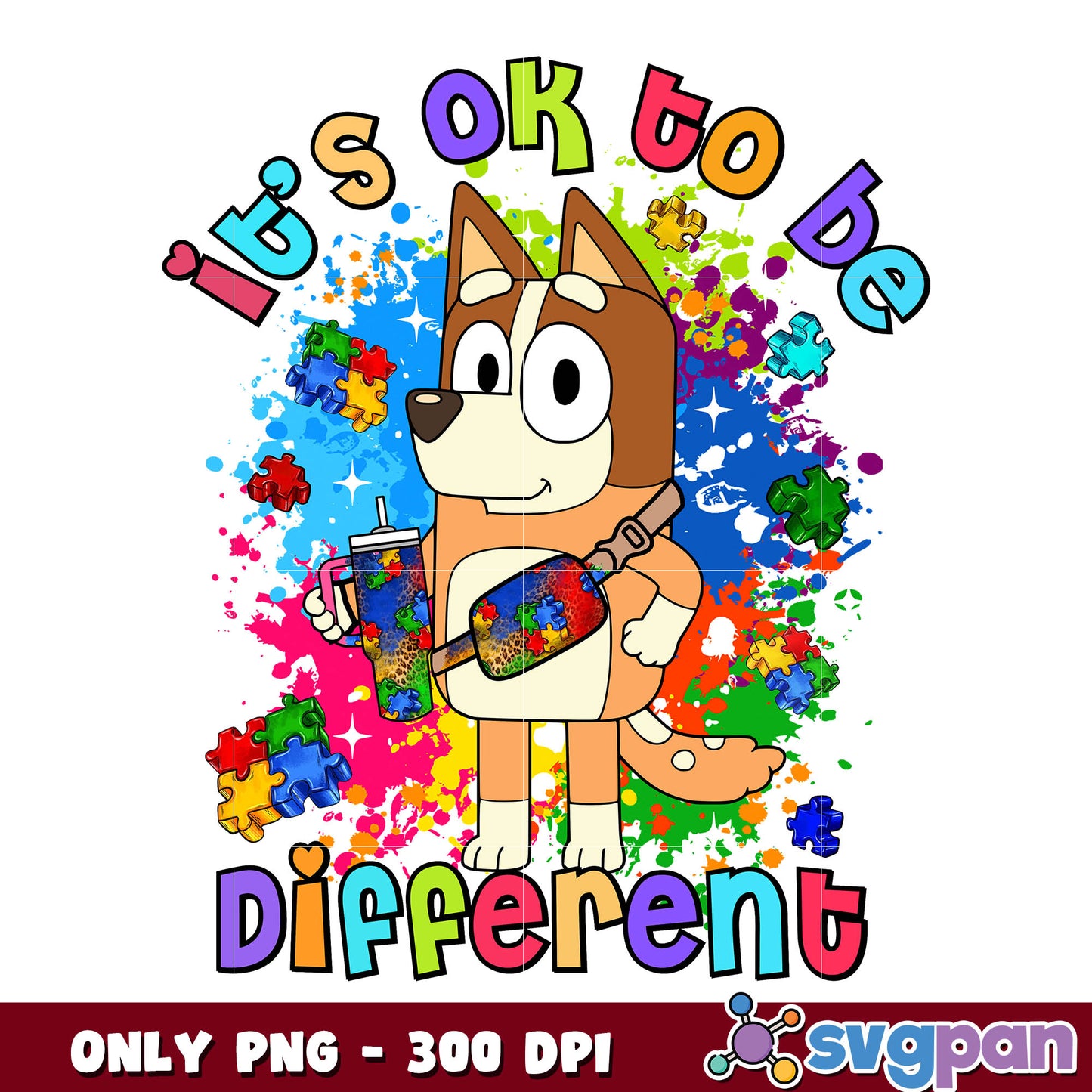 Bluey mom it's ok to be different png