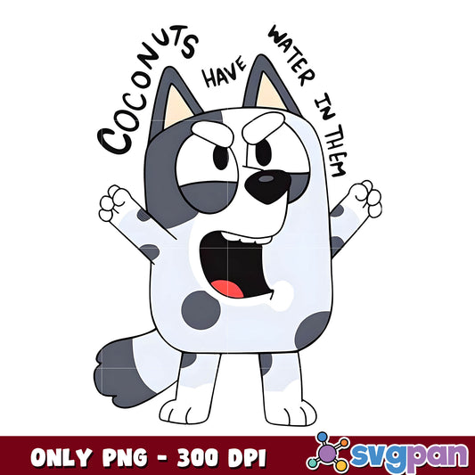 Bluey muffin cartoon dog png