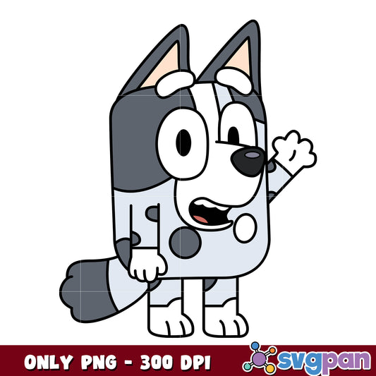 Bluey muffin cute dog png