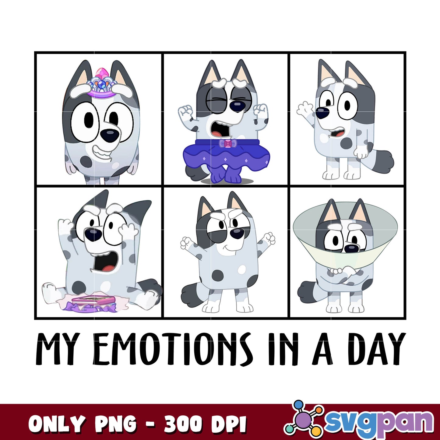 Bluey muffin emotion png