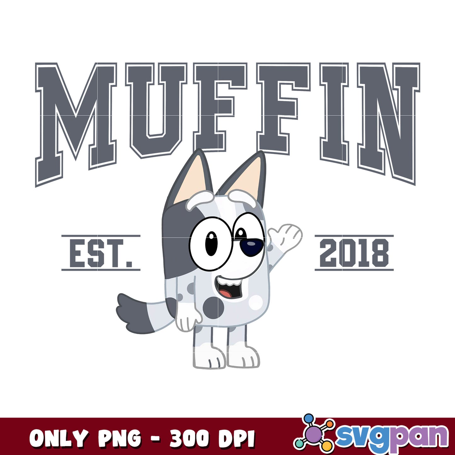 Bluey cartoon muffin est png