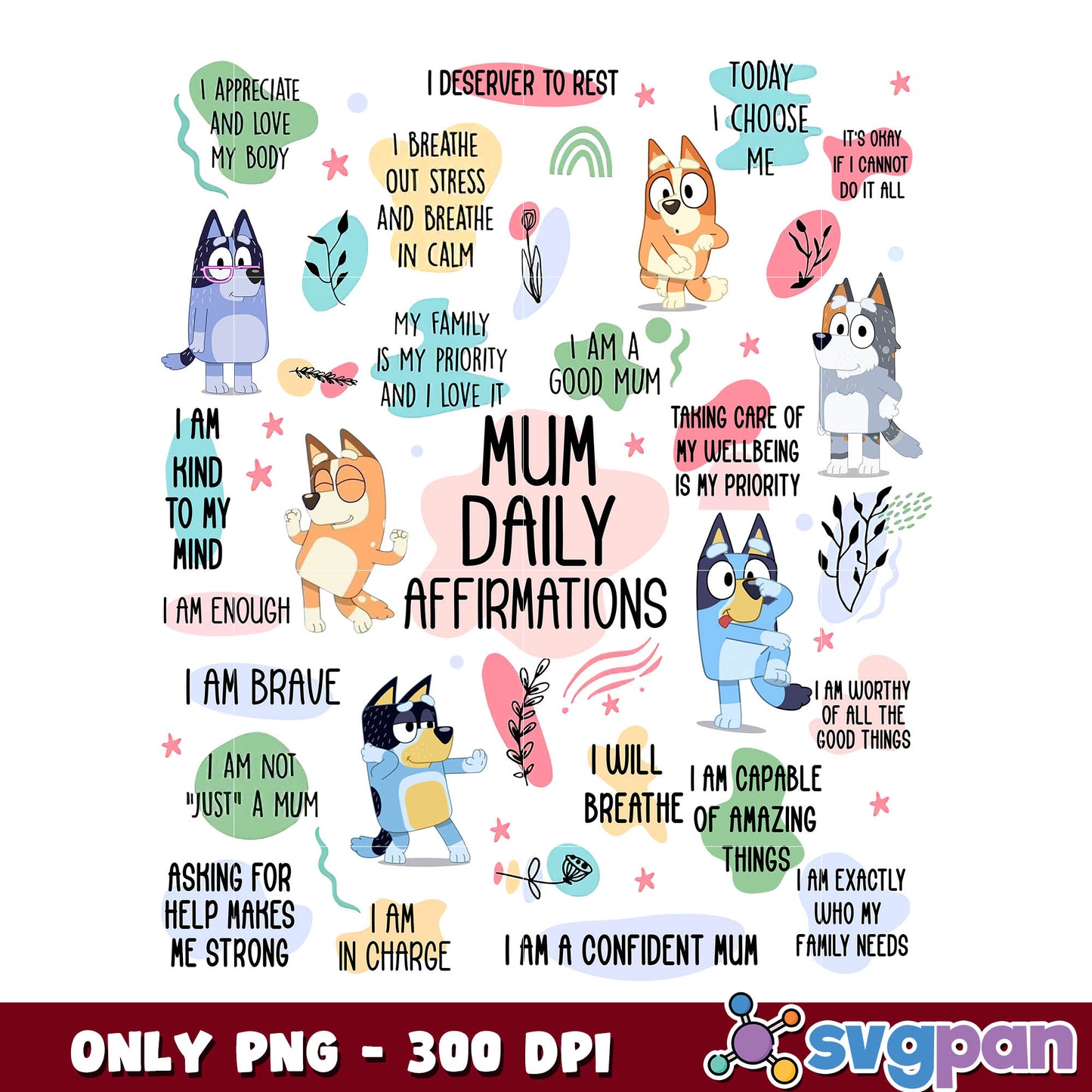 Bluey cartoon mum daily png