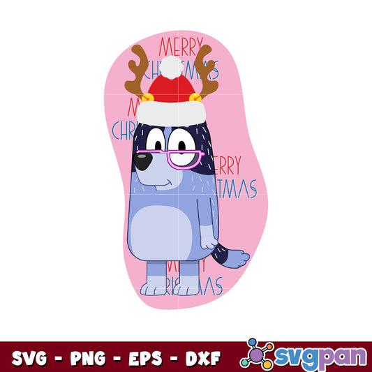 Bluey nana grandma merry christmas svg, christmas svg, bluey svg