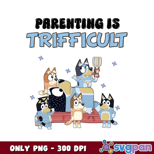 Bluey parenting is trifficult png, bluey friends png, cartoon png