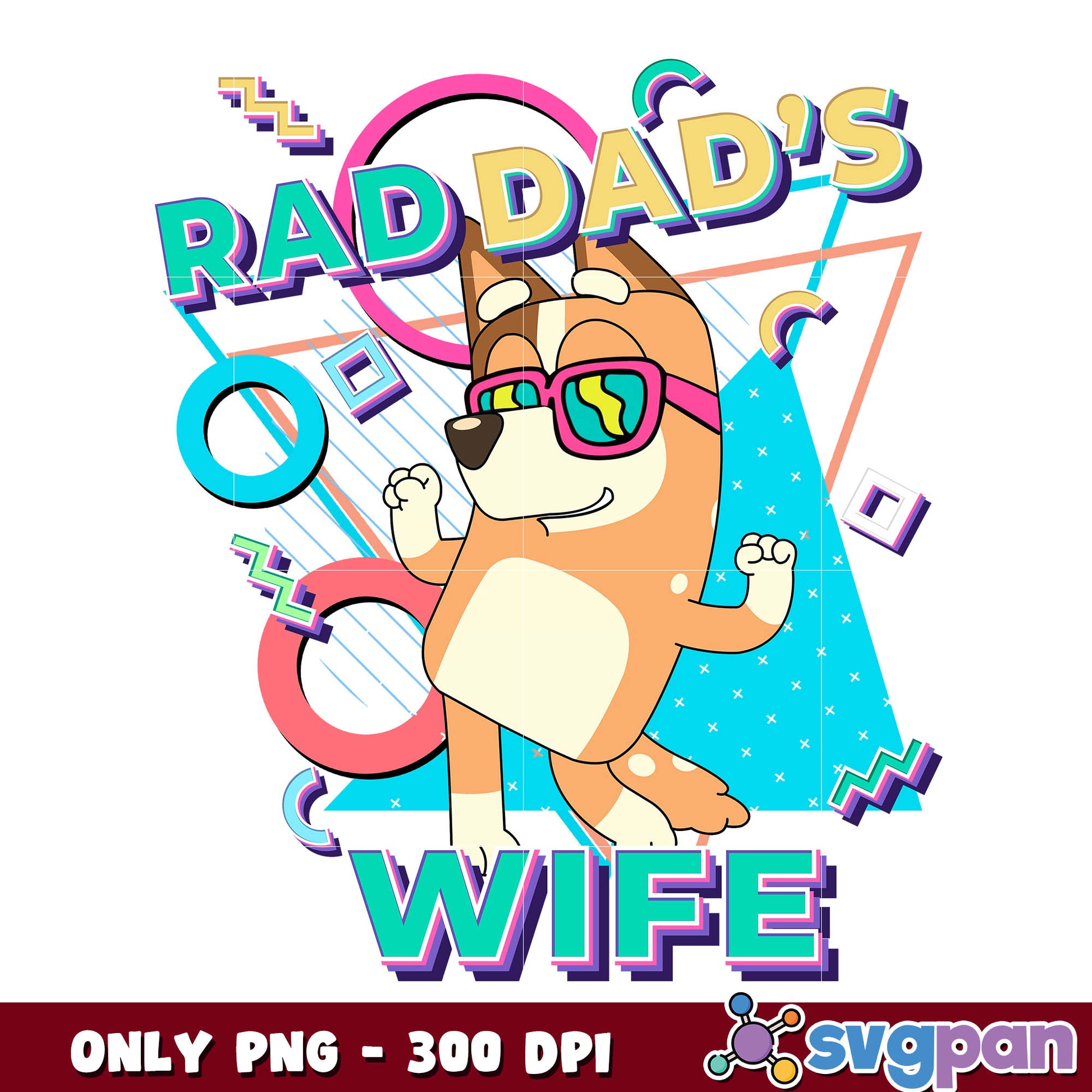 Bluey rad dad's wife cartoon png