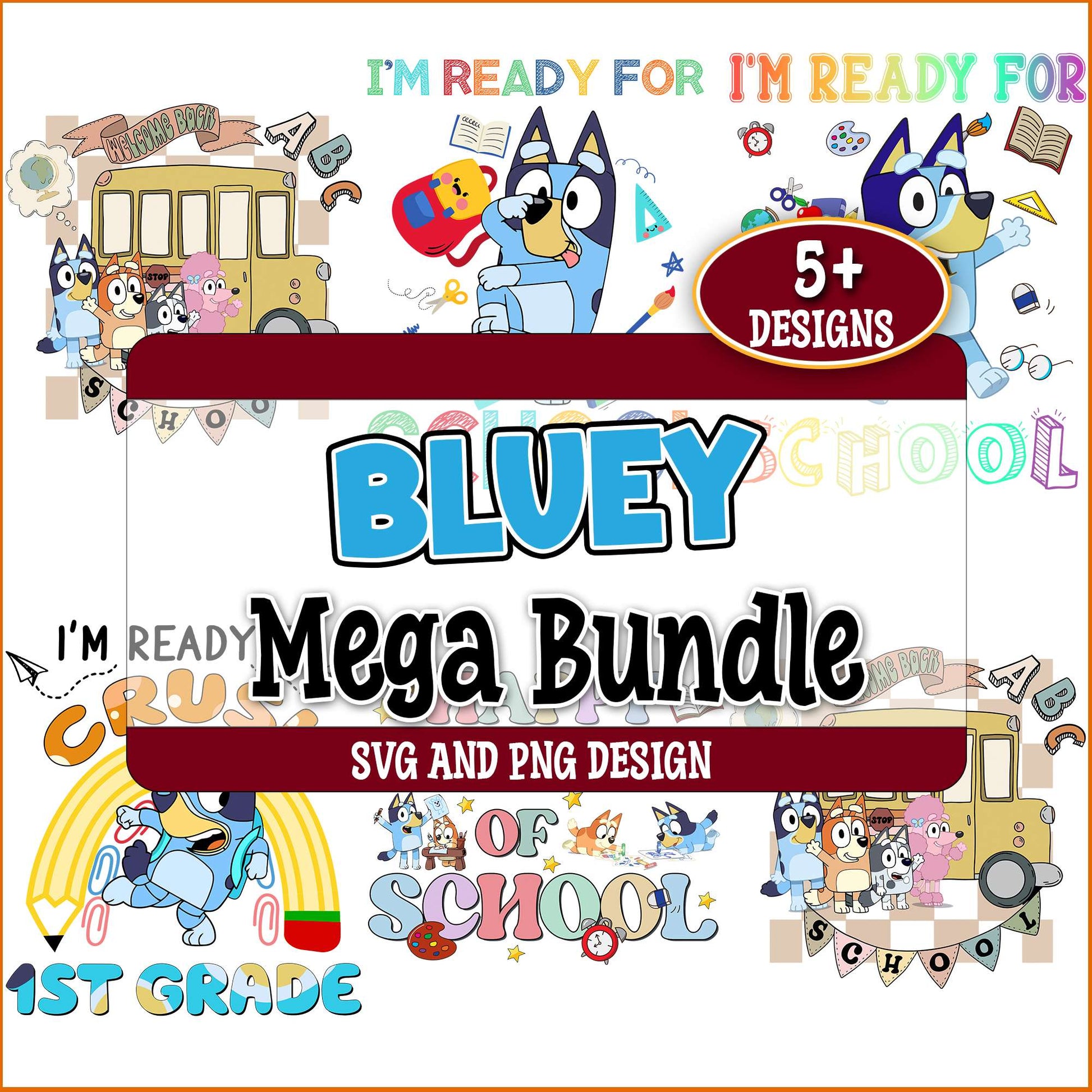 Bluey school bus svg bundle