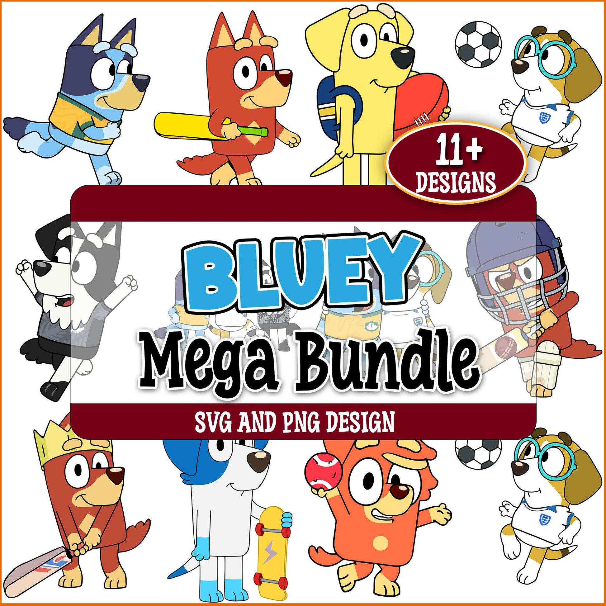 Bluey sports svg bundle