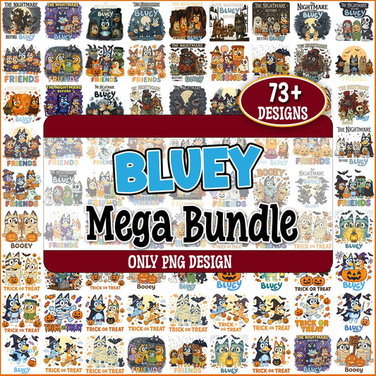 Bluey trick or treat png bundle