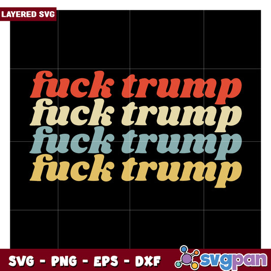 Bold graphic design for political expression, layered SVG format available