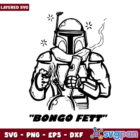 Bongo Fett SVG file for crafting projects, perfect for Star Wars fans