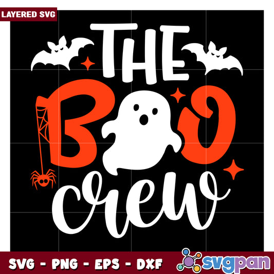 Boo Crew Halloween Design for SVG and PNG, Perfect for Parties