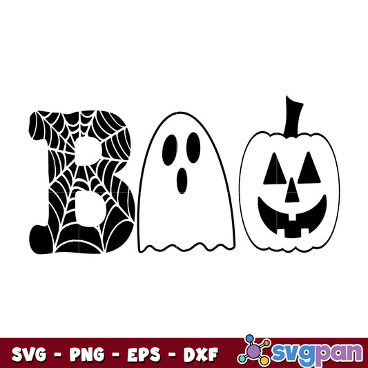 Boo Pumpkin Ghost svg