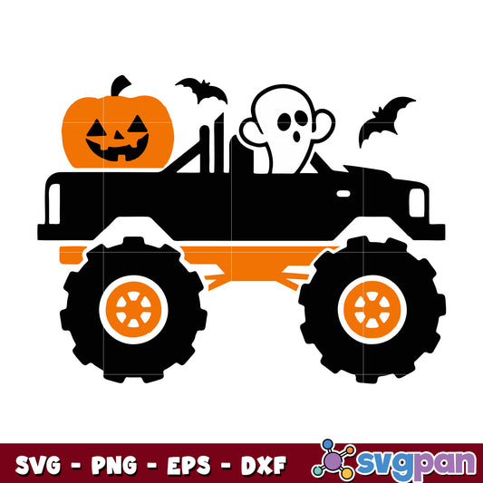 Boo Truck Halloween svg