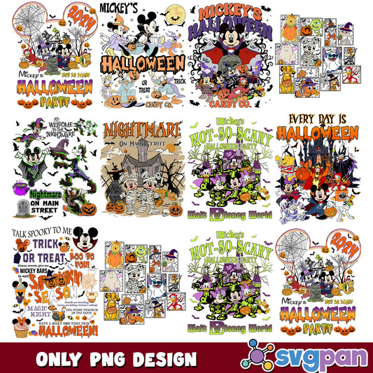 Boo to you disney halloween png bundle