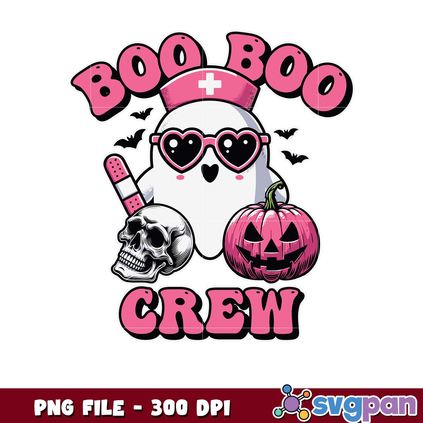Boo boo crew cute png, greatest time of the year png, halloween fall png