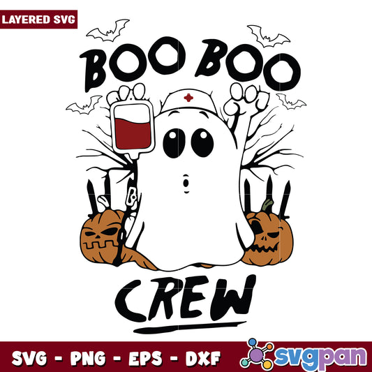Boo boo crew design svg, halloween medical team svg, spooky doctor svg