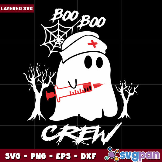 Boo boo crew halloween ghoul svg, halloween svg, spooky halloween svg