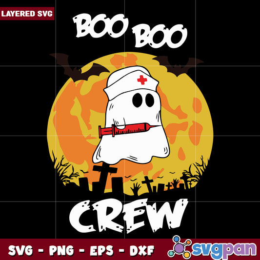 Boo boo crew halloween svg, funny halloween svg, halloween quotes svg