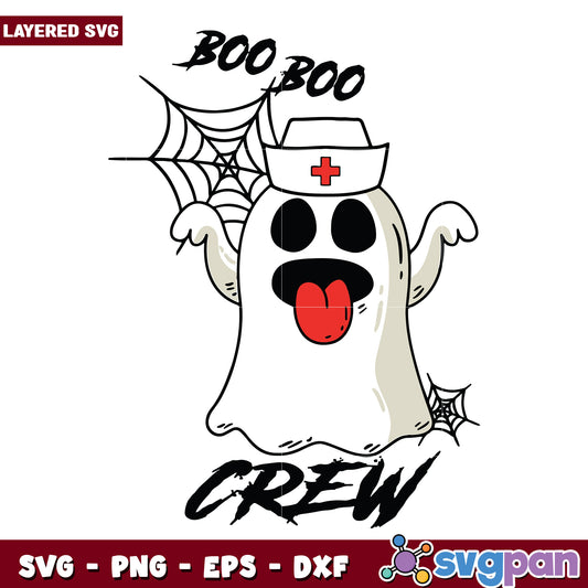 Boo boo crew spider net svg, halloween svg, spooky halloween svg