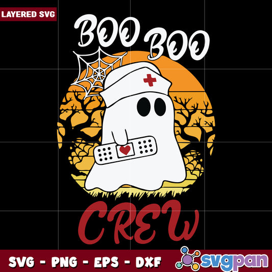Boo boo crew svg, funny halloween svg, halloween quotes svg