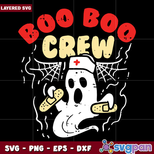 Boo boo crew svg, halloween healthcare svg, spooky nurse svg