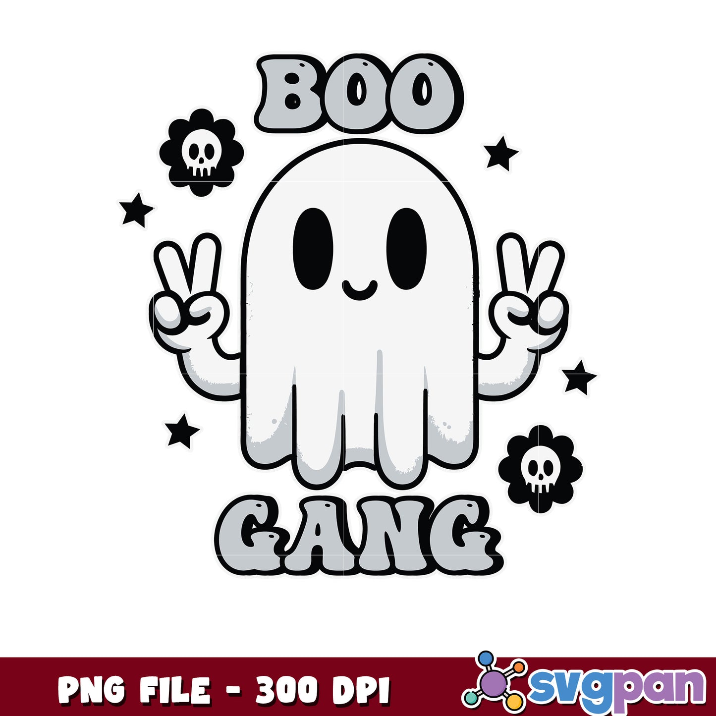 Boo gang png, scary characters png, halloween holiday png