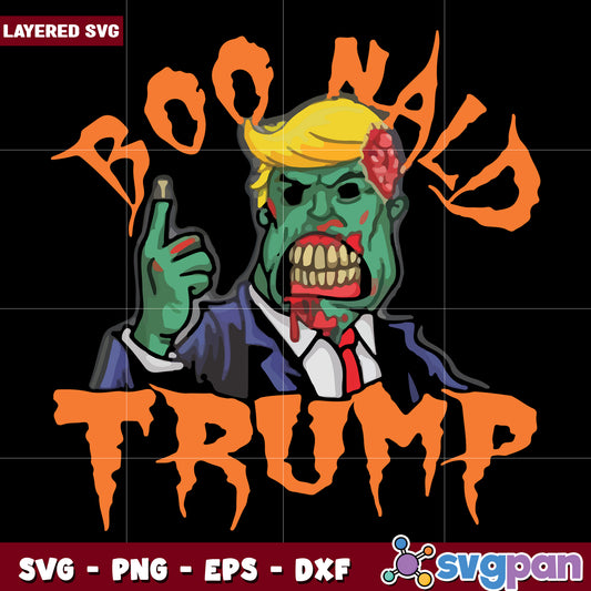 Boo nald trump svg, funny halloween svg, halloween quotes svg