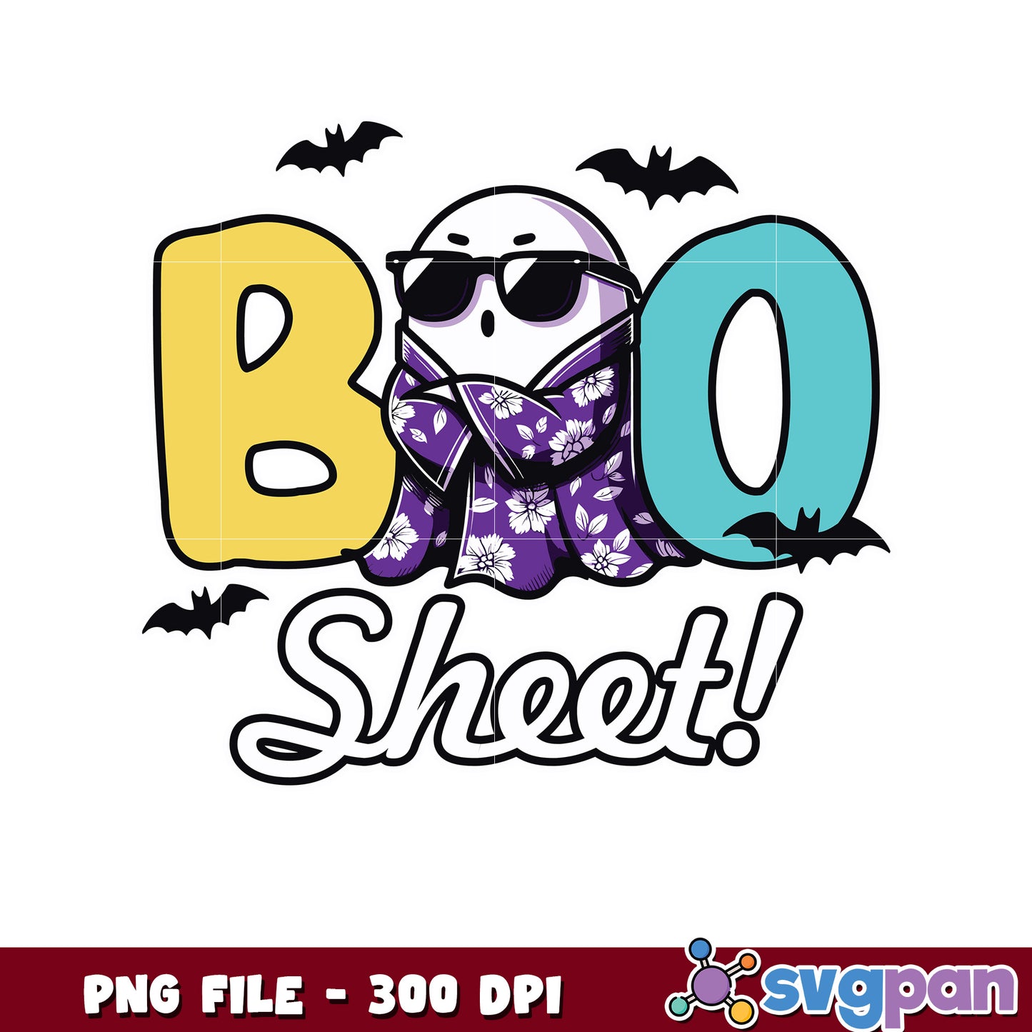 Boo sheet funny design png, scary characters png, halloween holiday png