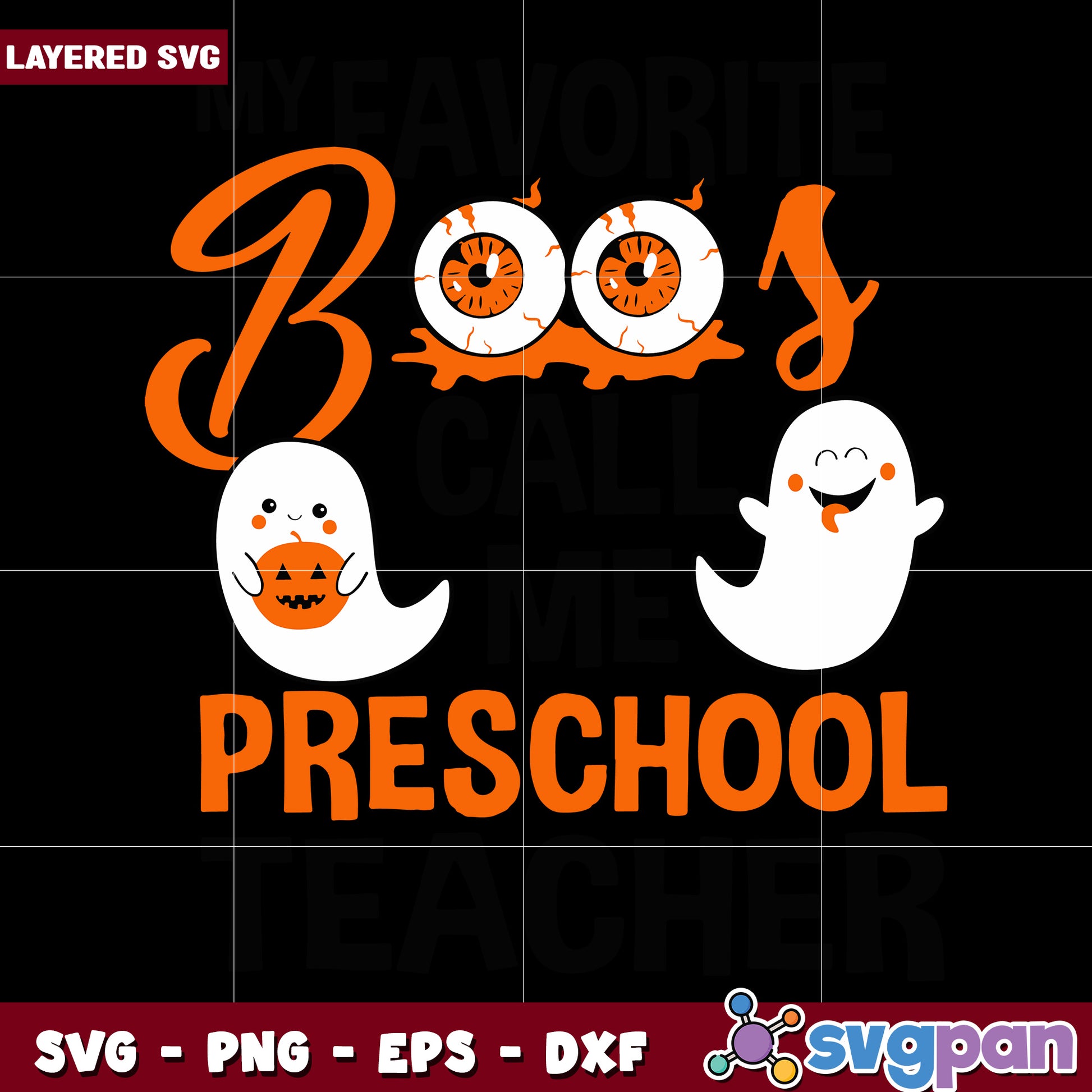 Boo teacher ghoul svg, halloween costumes svg, spirit halloween svg