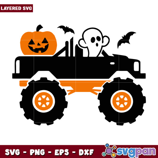 Boo truck halloween svg, halloween costumes svg, spirit halloween svg