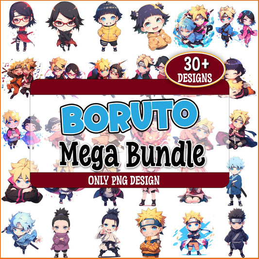 Boruto chibi design png bundle