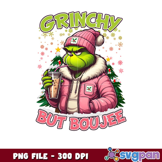 Boujee grinchy png, grinch cookies png, grinch happy​ ​png