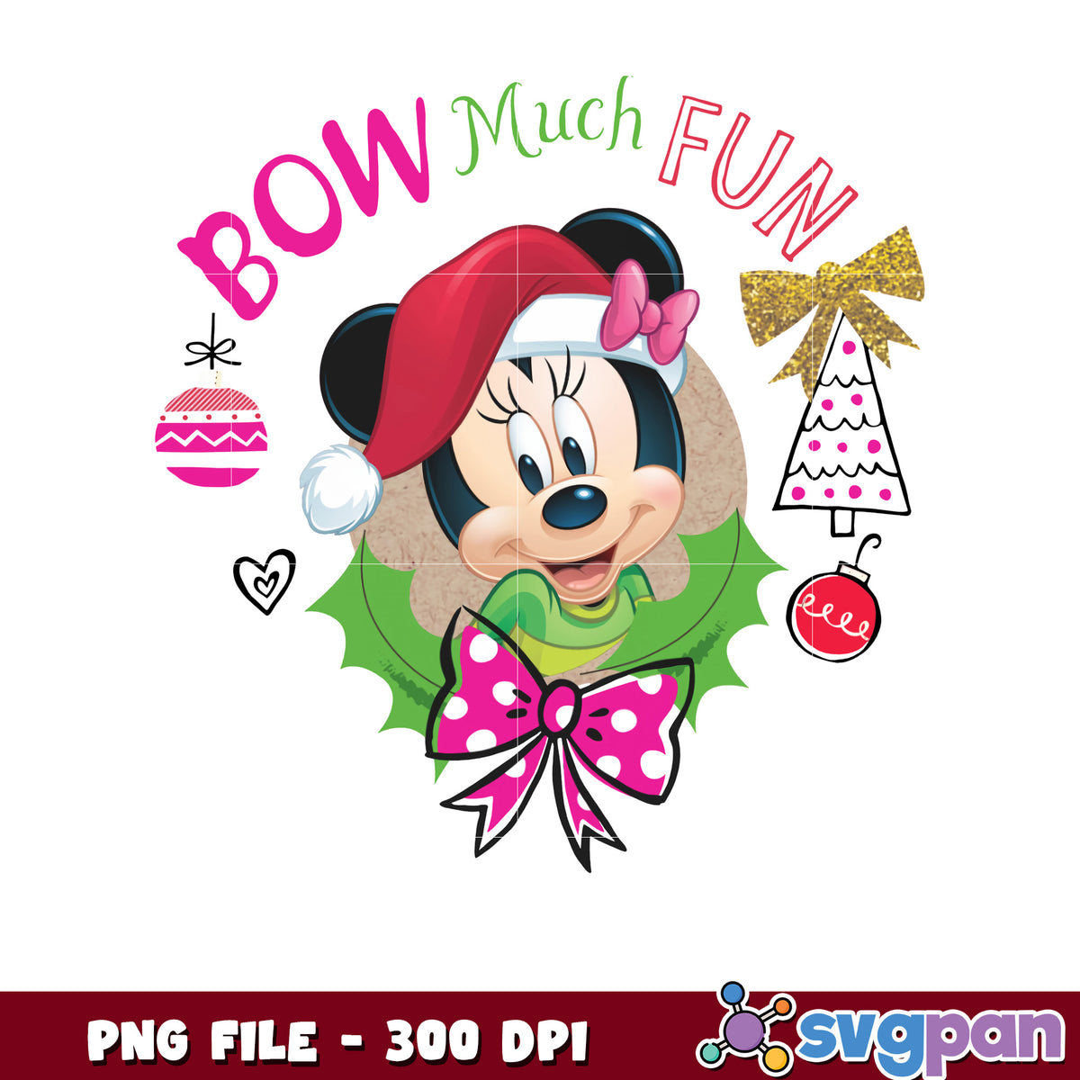 Bow much fun png, christmas costume png, christmas season​ png
