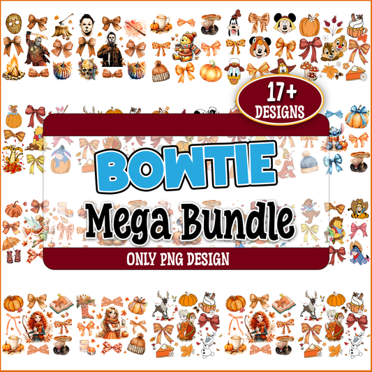Bowtie autumn png bundle