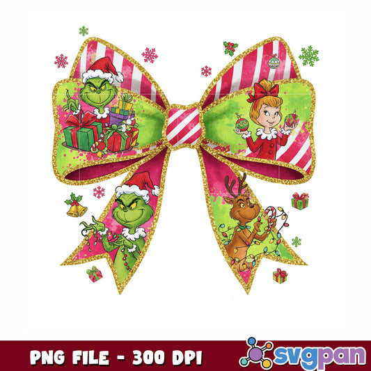 Bowtie grinch png, christmnas holidays png, grinch bow png