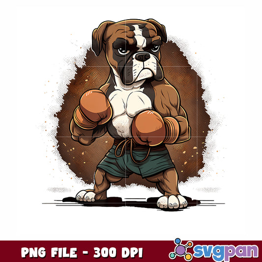 Boxxing dog png, funny quotes png, dog meme png