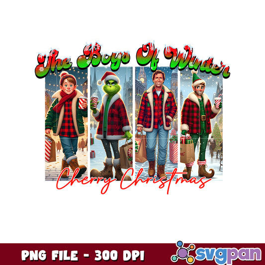 Boys of winter png, grinch home png, grinch friends png