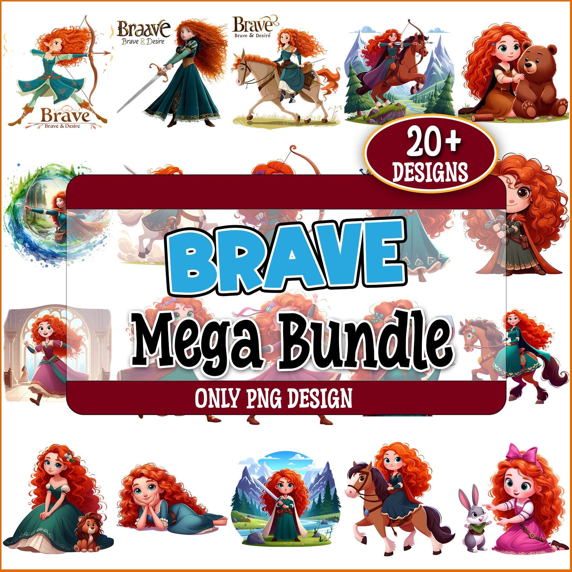 Brave and desire png bundle