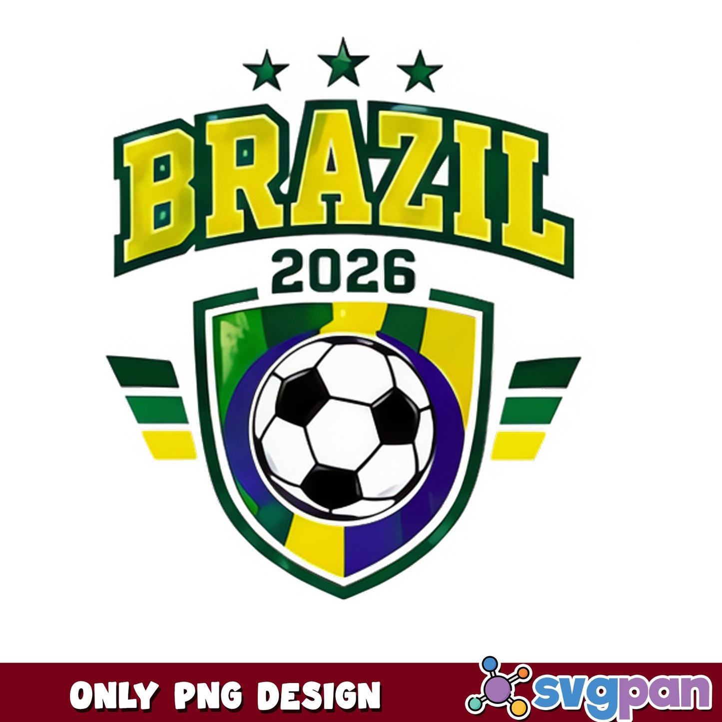 Brazil 2026 Soccer PNG, Brazil Football Shield PNG, World Cup PNG