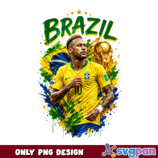 Brazil Soccer Player Number 10 PNG, Brasil Football PNG, World Cup PNG